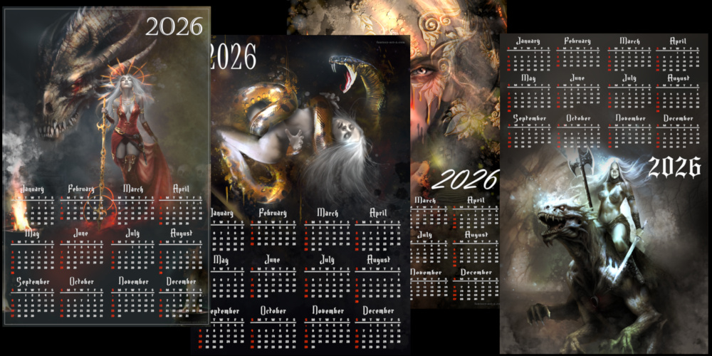 examples of fantasy ar calendars